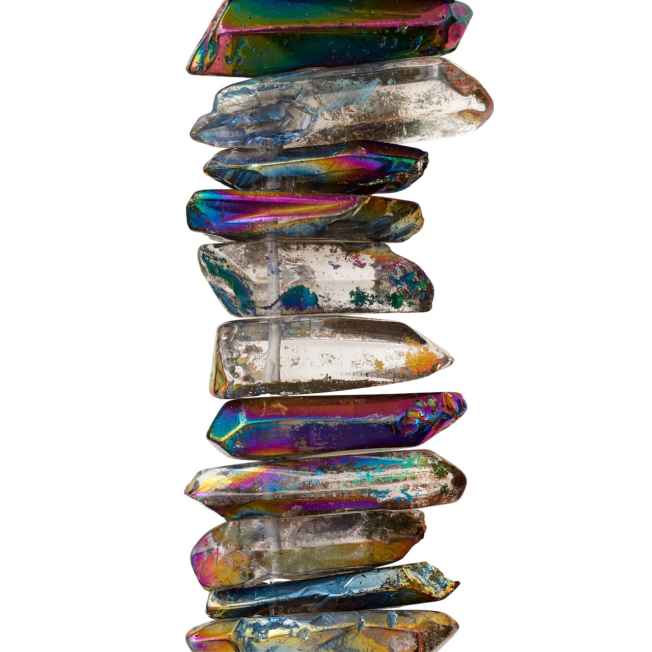 12 Pack: Multicolor Luster Quartz Nugget Beads by Bead Landing™